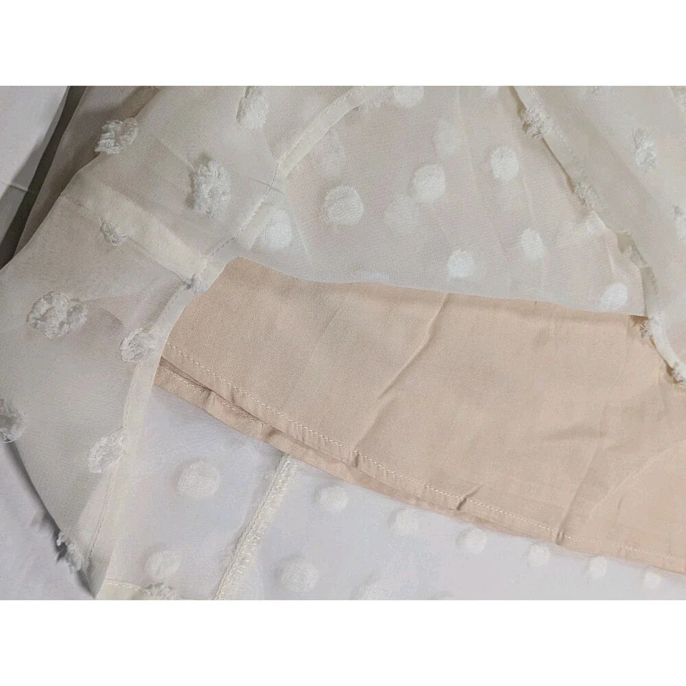 MIHOLL Dusty Pink & Ivory/Cream Swiss Dot Shift Dress XXL (2 dresses) - Picture 12 of 16